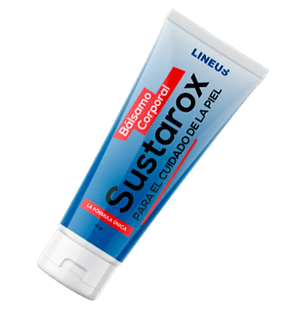 Tubo de Sustarox bálsamo corporal · fórmula única con 6 activos para el cuidado de la piel y las articulaciones
